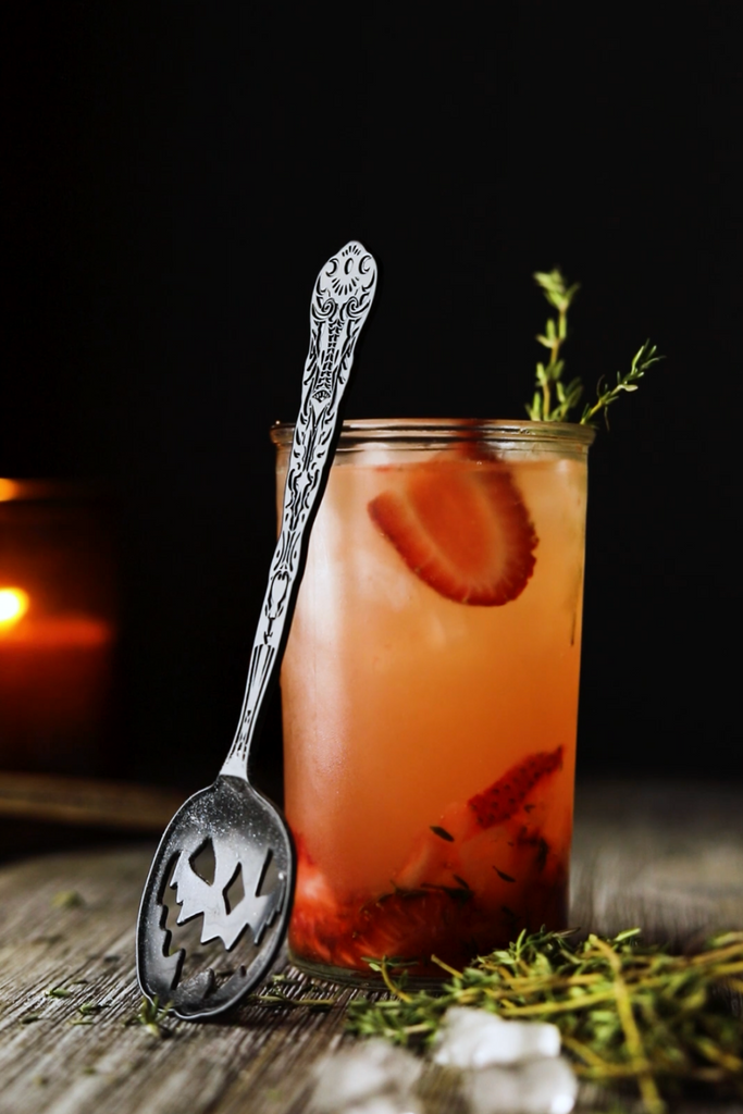 Strawberry Thyme Cocktail with Kombucha