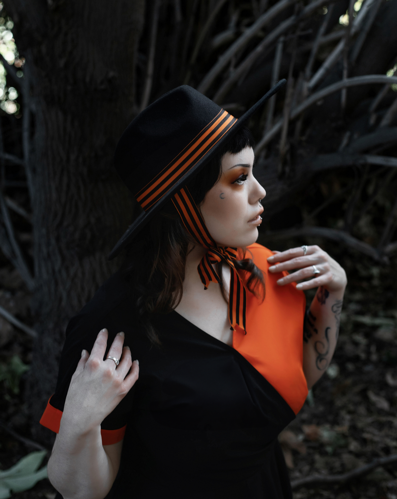Orange Nightmare | Lively Ghosts Veiled Hat