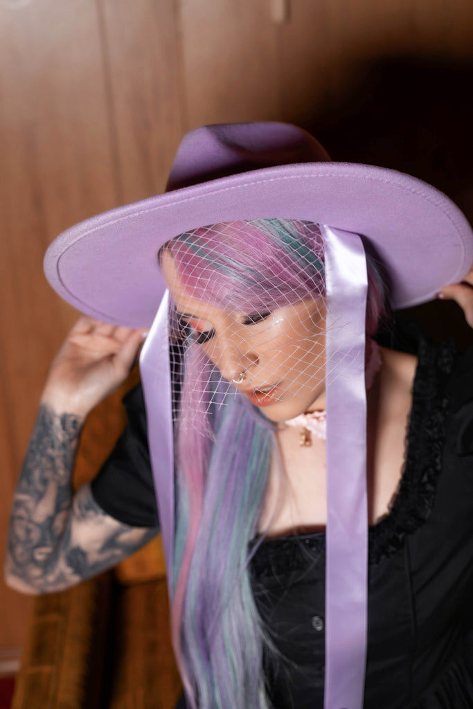 Lavender | Lively Ghosts Veiled Hat