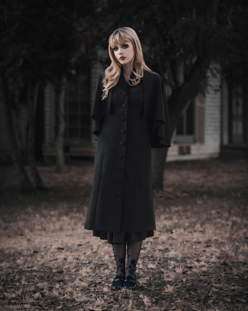 The Full-Length Nevermore Caped Coat