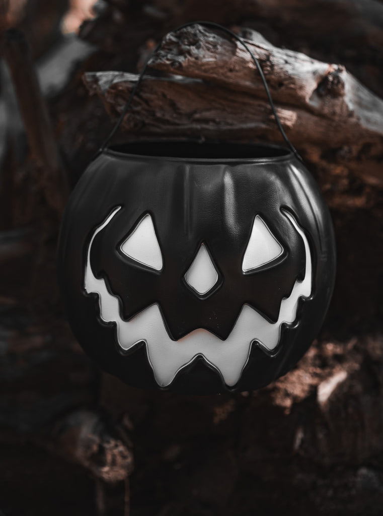 Black Haunted Hallows Pumpkin Pail