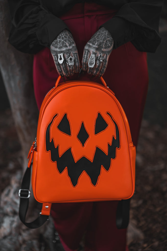 Haunted Backpack Orange Haunted Hallows Backpack | Lively Ghosts