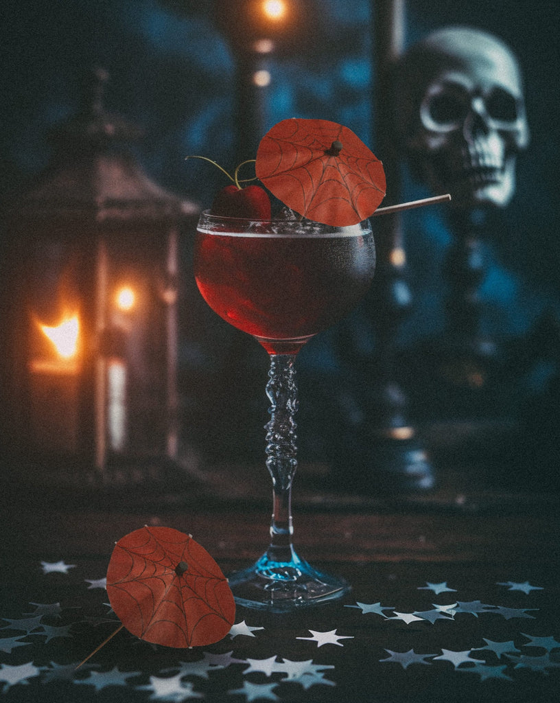 Haunted Spirits 'Vampweb' | Spooky Cocktail Umbrellas [15 Pack]