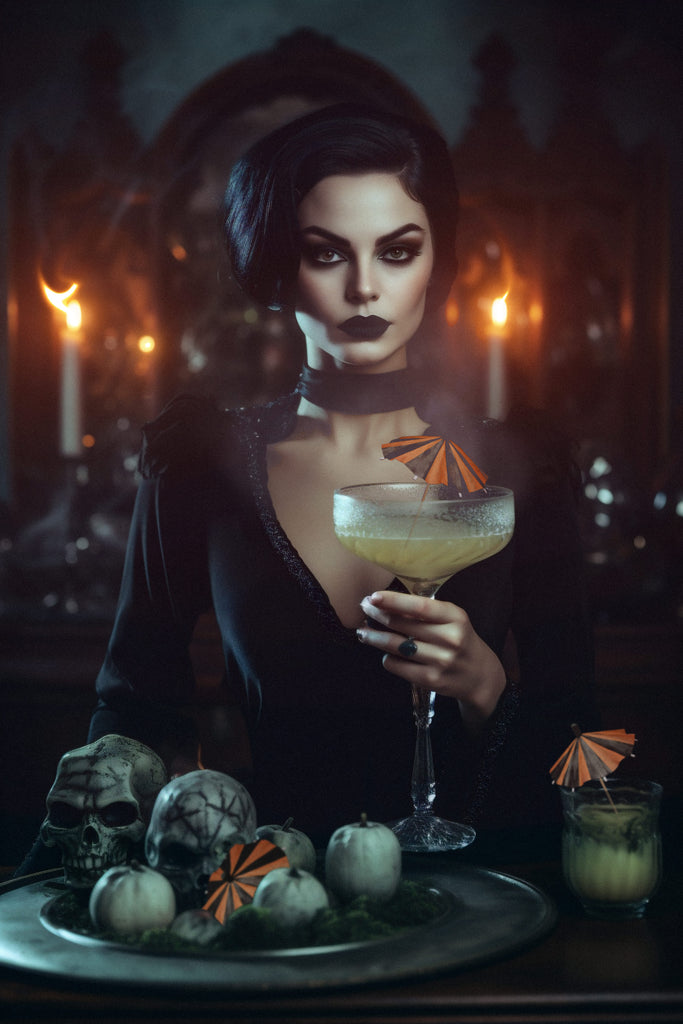 Haunted Spirits 'Harlequin Demon' | Spooky Cocktail Umbrellas [15 Pack]
