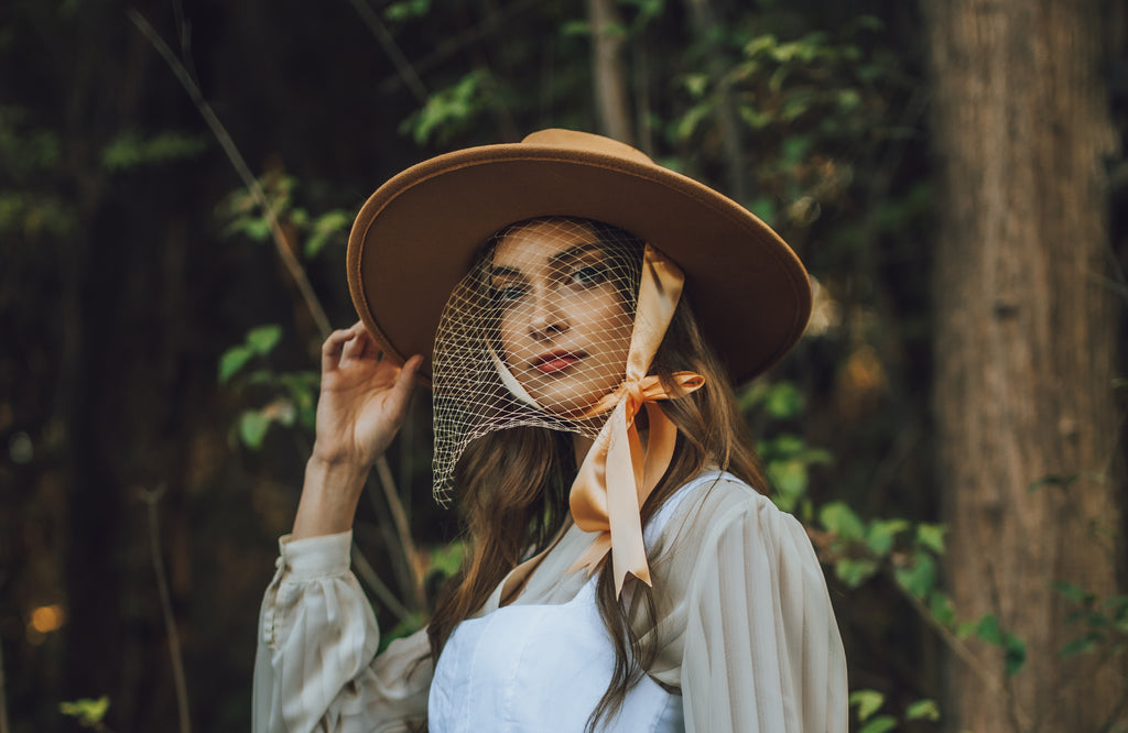 Beige | Lively Ghosts Veiled Hat