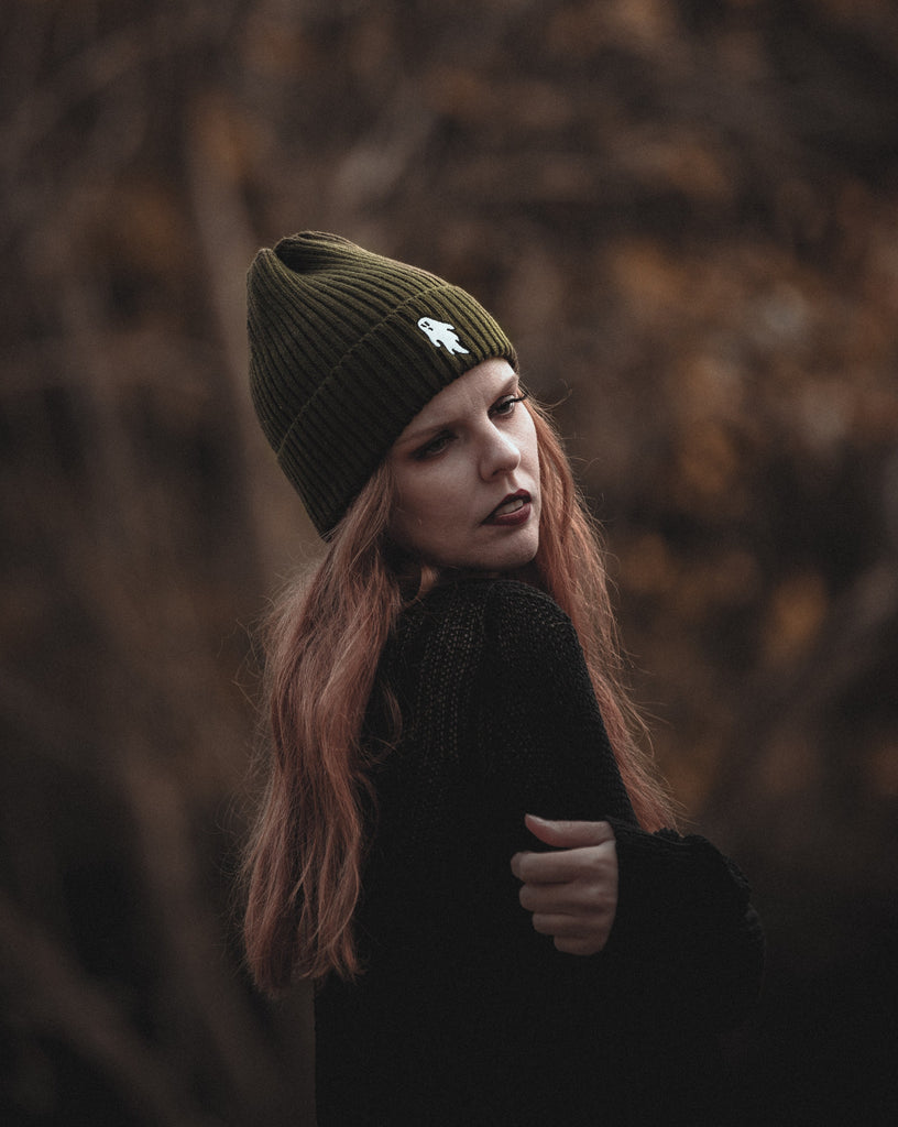 Mixed Colors | Ghostie Embroidered & Reversible Knit Beanie