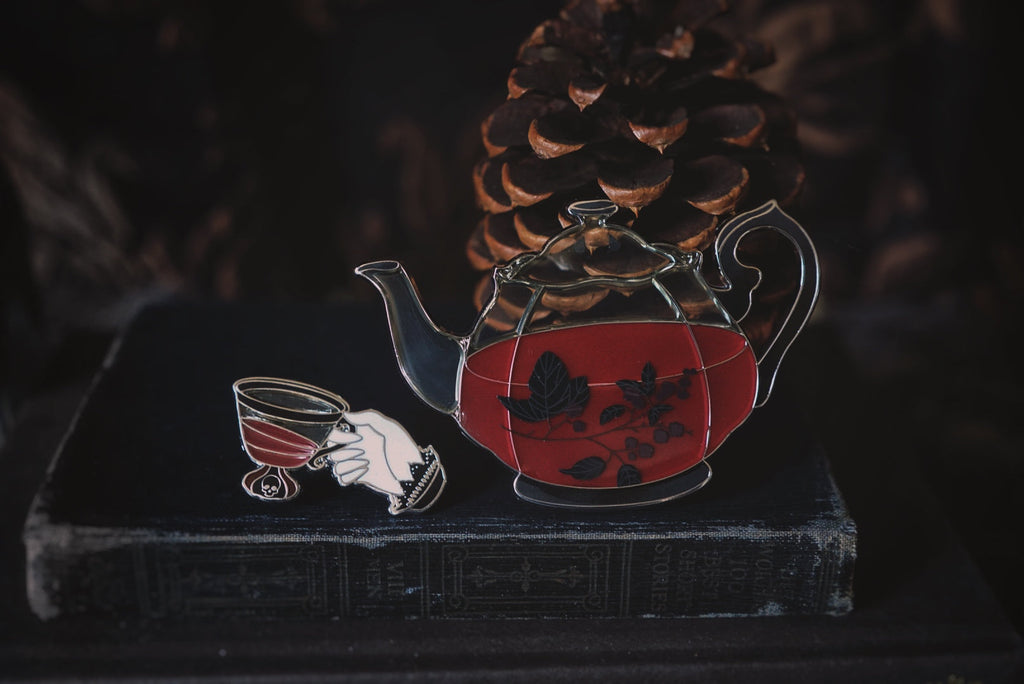Mourning Tea Pin